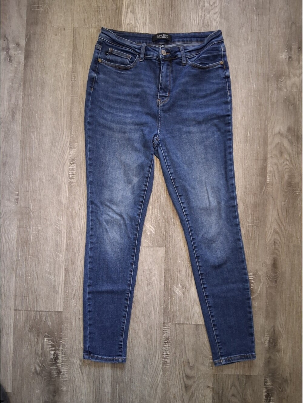 Judy Blue Woman's 11, 31x27 Blue High-Waist Tummy Control Skinny Ankle Jeans